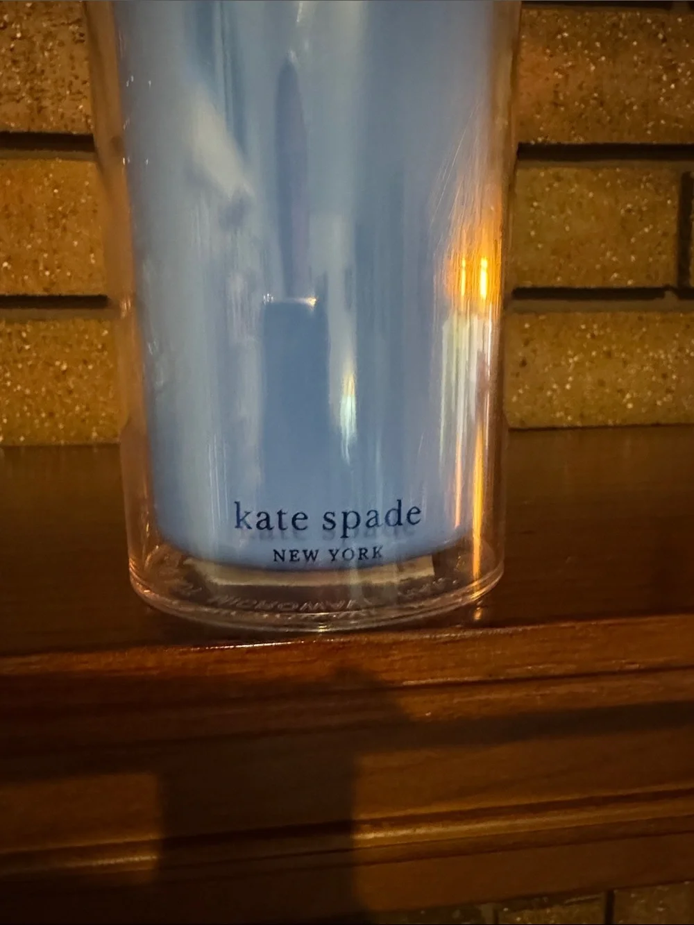 kate spade blue insulated 'SIP SIP SIP' Tumbler with Straw